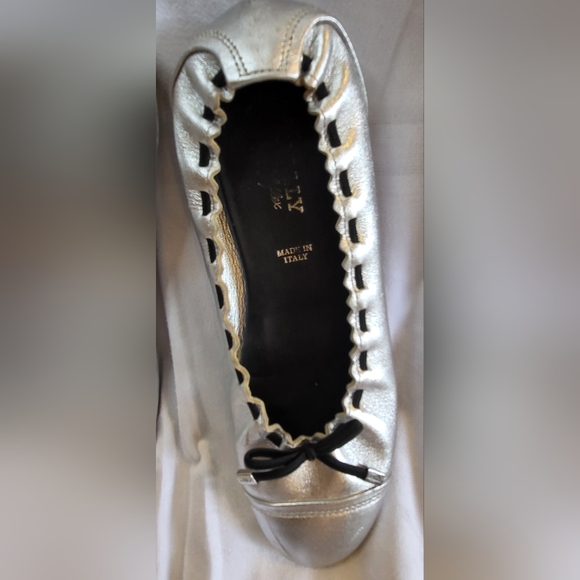 Bally Ballet Flats Silver 37 1/2 7 US Women - Picture 5 of 14